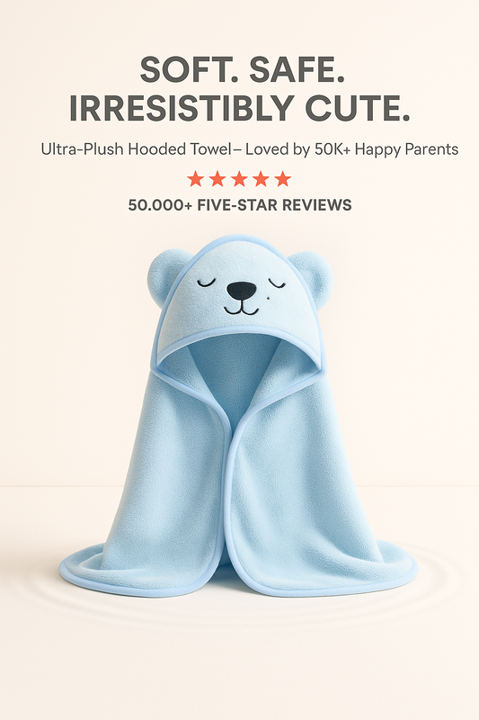 Hooded Baby Towel - Premium Soft Bath Towel for Baby, Newborn,Infant - Ultra Absorbent,Natural Baby Stuff Towel, Soft Coral Velvet Coral Fleece Bath Towel for Boys and Girls